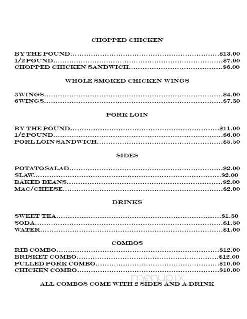 Big Daddy's BBQ Shack - Athens, TN menu_pic
