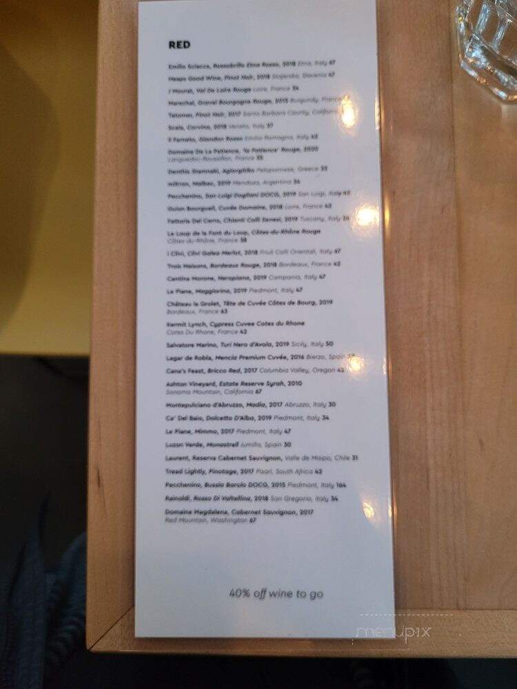 Bar Cicotti - Bellingham, WA menu_pic