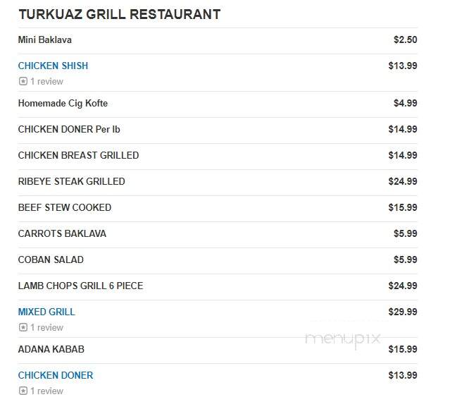 Turkuaz Market - Manassas, VA menu_pic