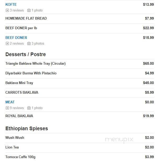 Turkuaz Market - Manassas, VA menu_pic