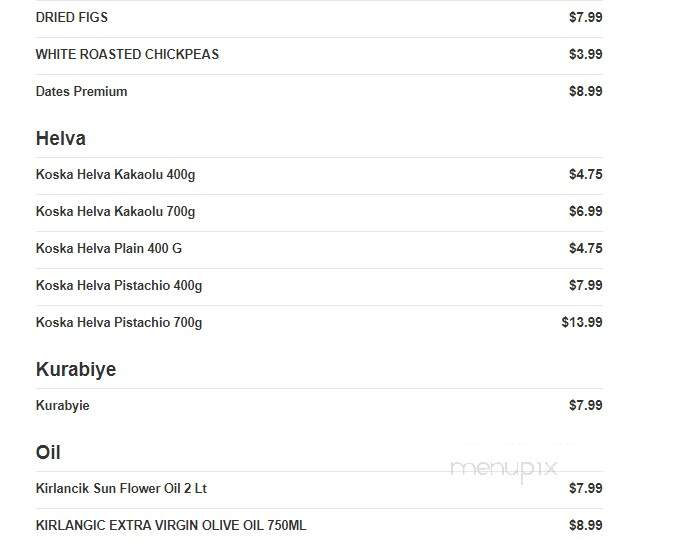 Turkuaz Market - Manassas, VA menu_pic