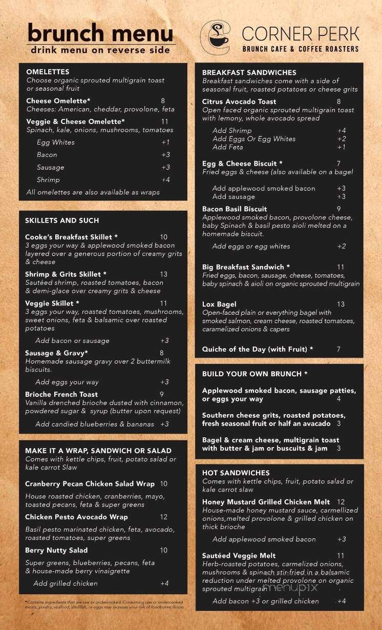 Corner Perk - Port Royal, SC menu_pic