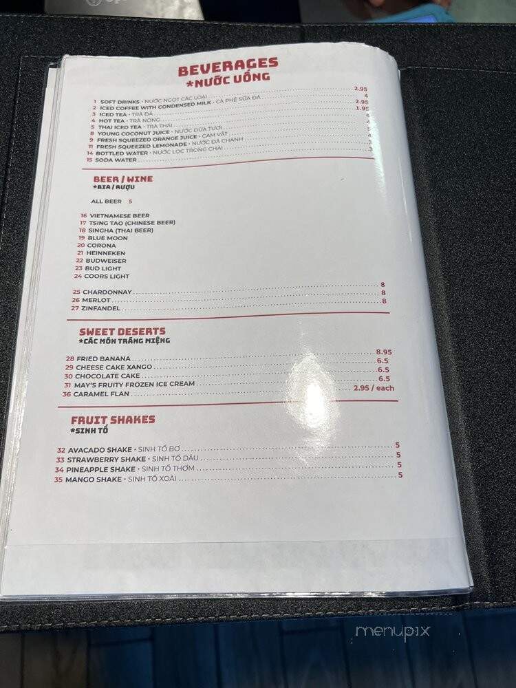 Pho May - Cypress, CA menu_pic