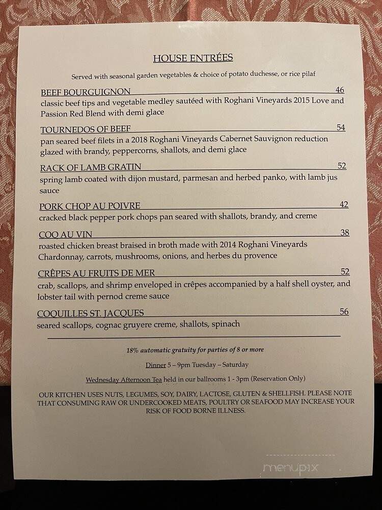 Roghani's Restaurant - Eagle, ID menu_pic