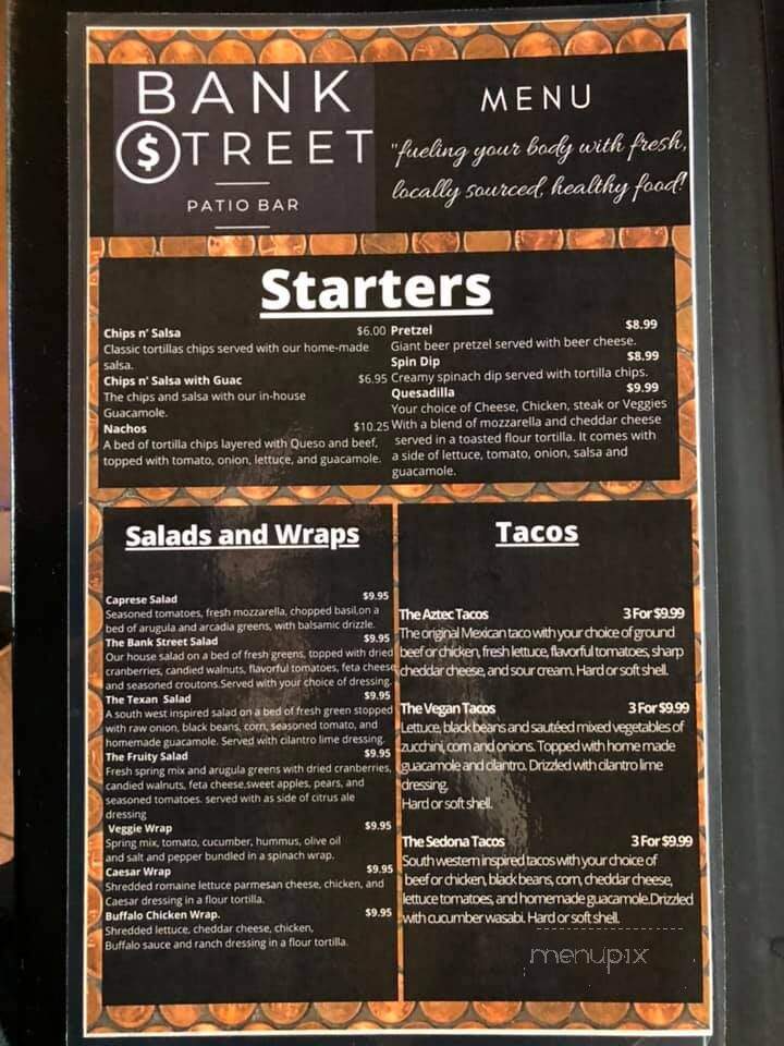 Bank Street Patio Bar - Ocala, FL menu_pic