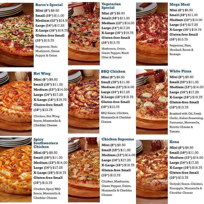Barro's Pizza - McKinney, TX menu_pic