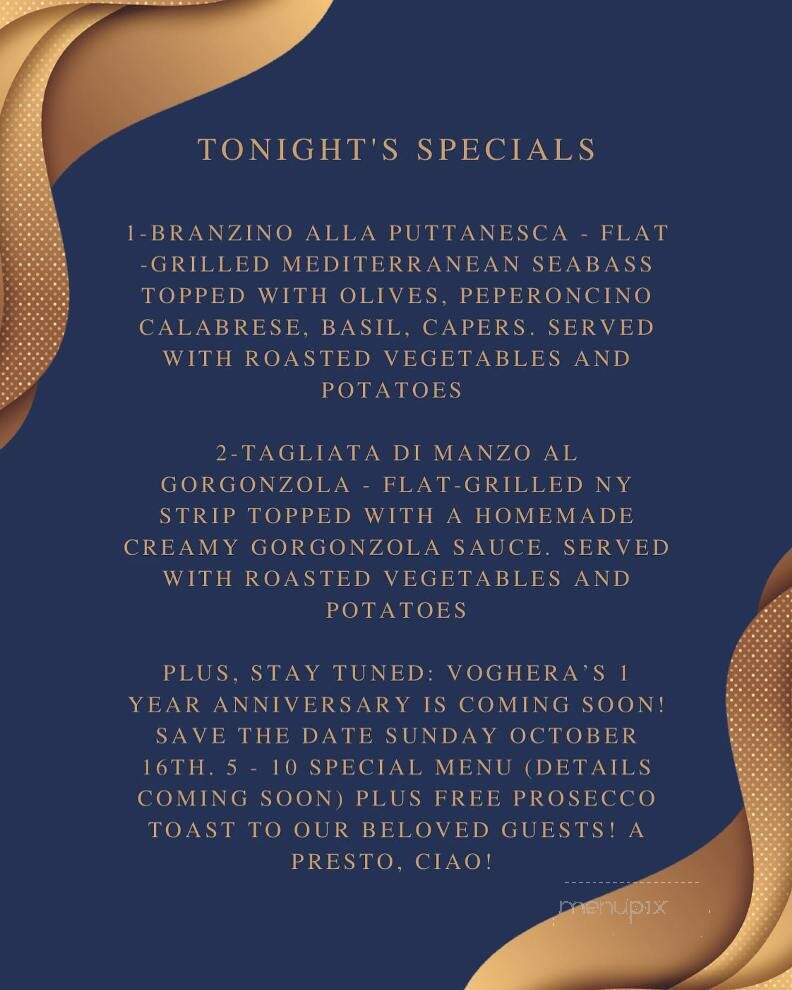 Voghera Ristorante & Apericena - Denver, CO menu_pic
