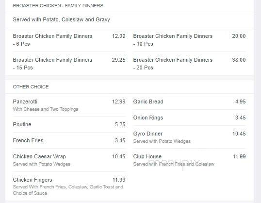 Pizza House - Belle River, ON menu_pic
