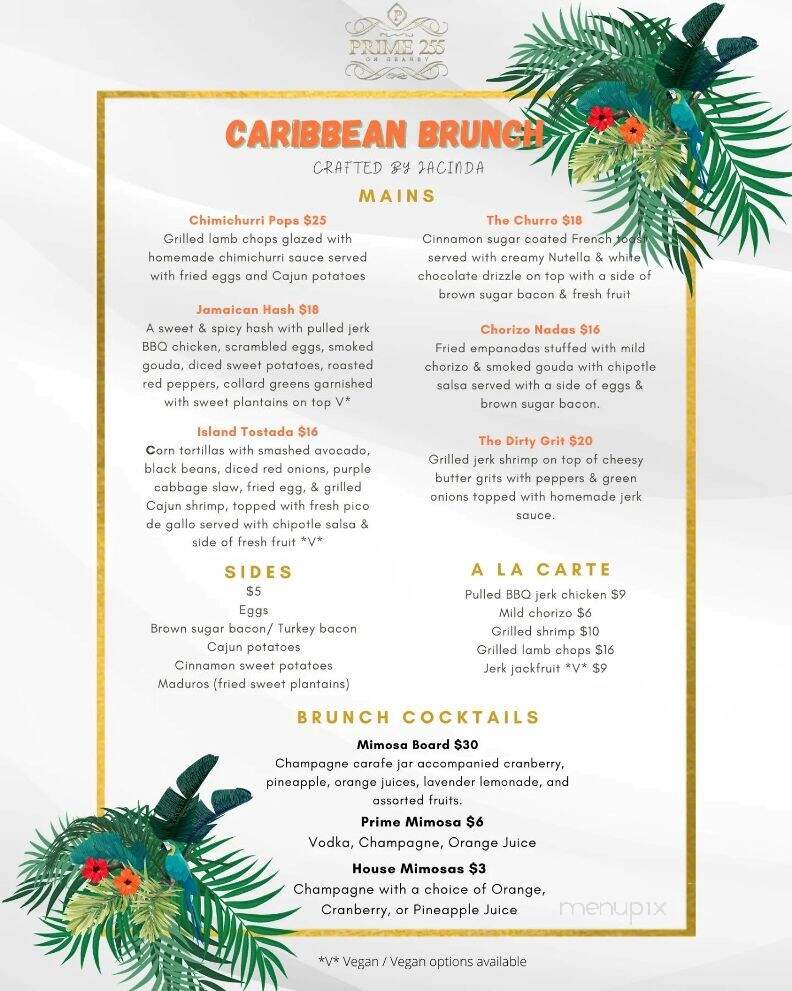 Prime 255 - Norfolk, VA menu_pic