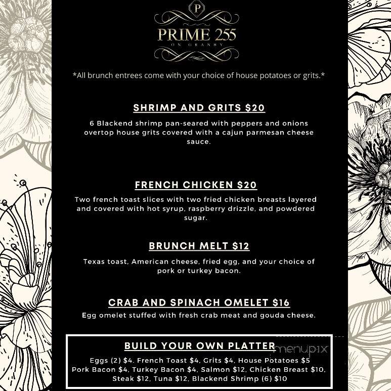 Prime 255 - Norfolk, VA menu_pic