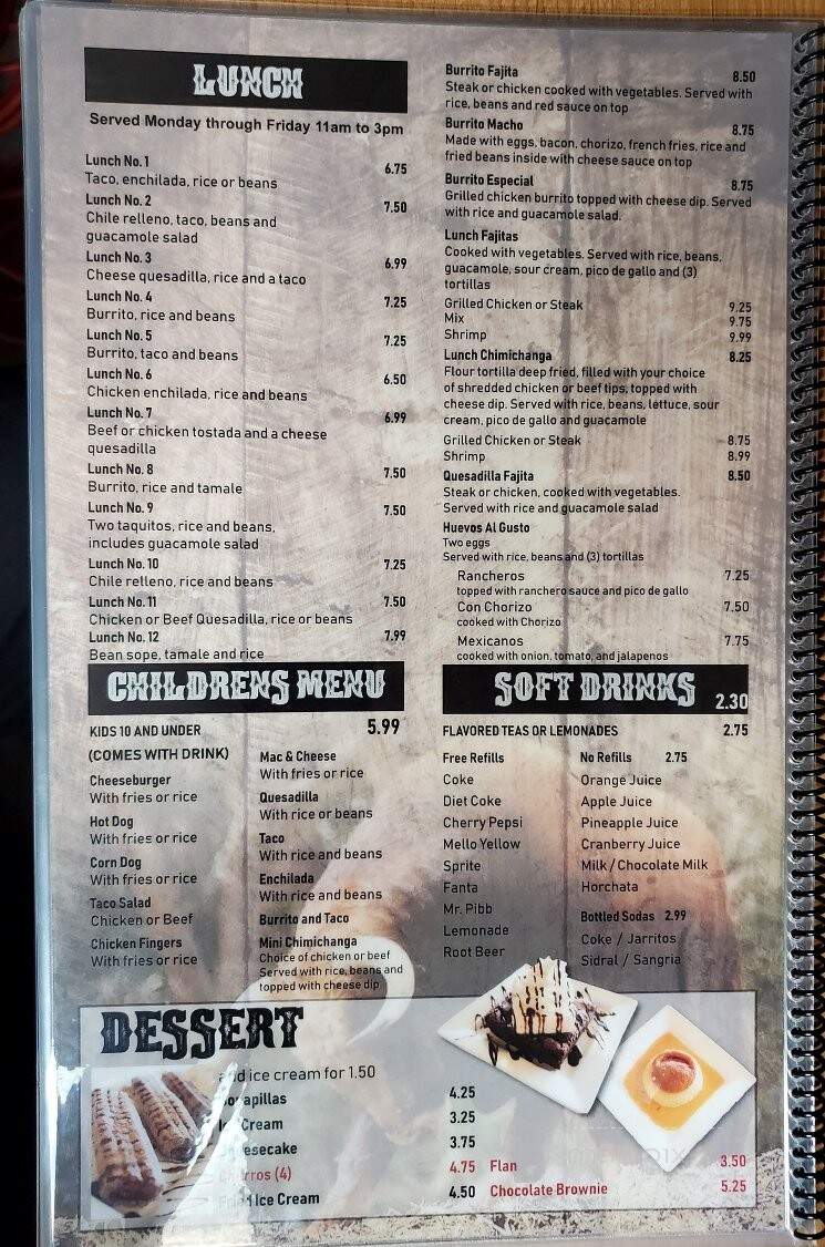 El Toro - Trenton, MO menu_pic