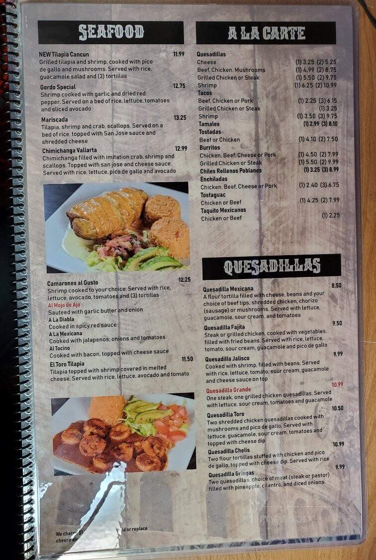 El Toro - Trenton, MO menu_pic