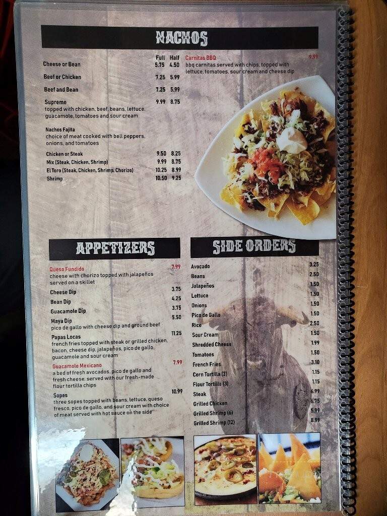 El Toro - Trenton, MO menu_pic