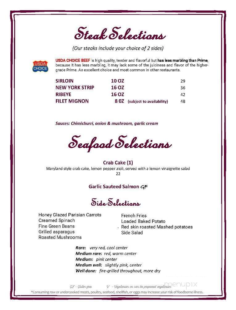 Sunset Grill - Ardmore, OK menu_pic
