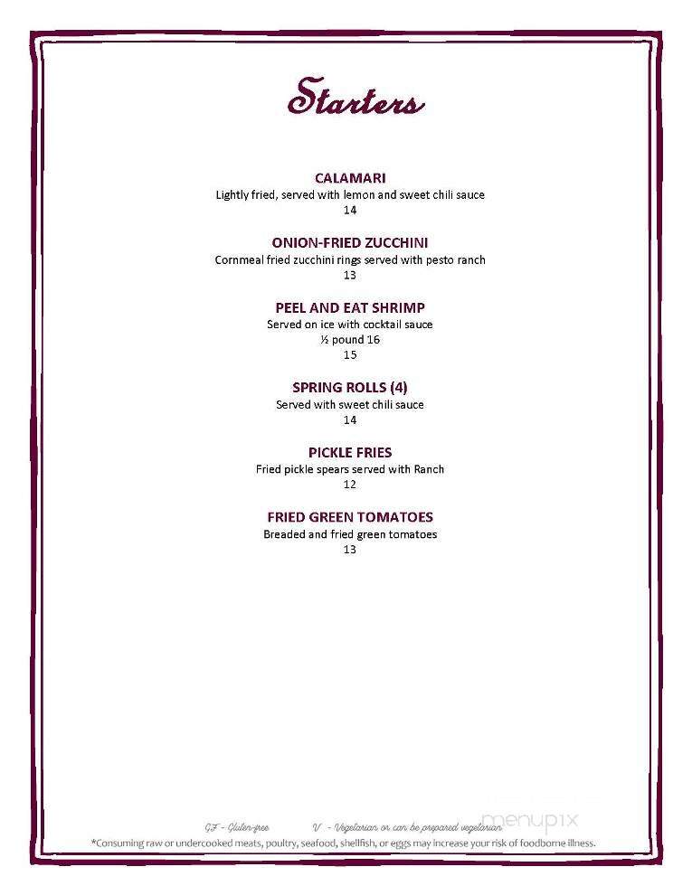 Sunset Grill - Ardmore, OK menu_pic