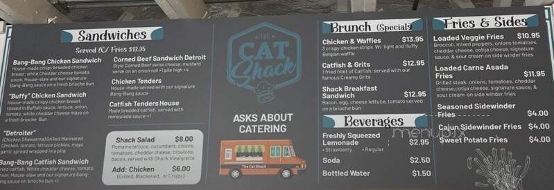 The Cat Shack - Dallas, TX menu_pic