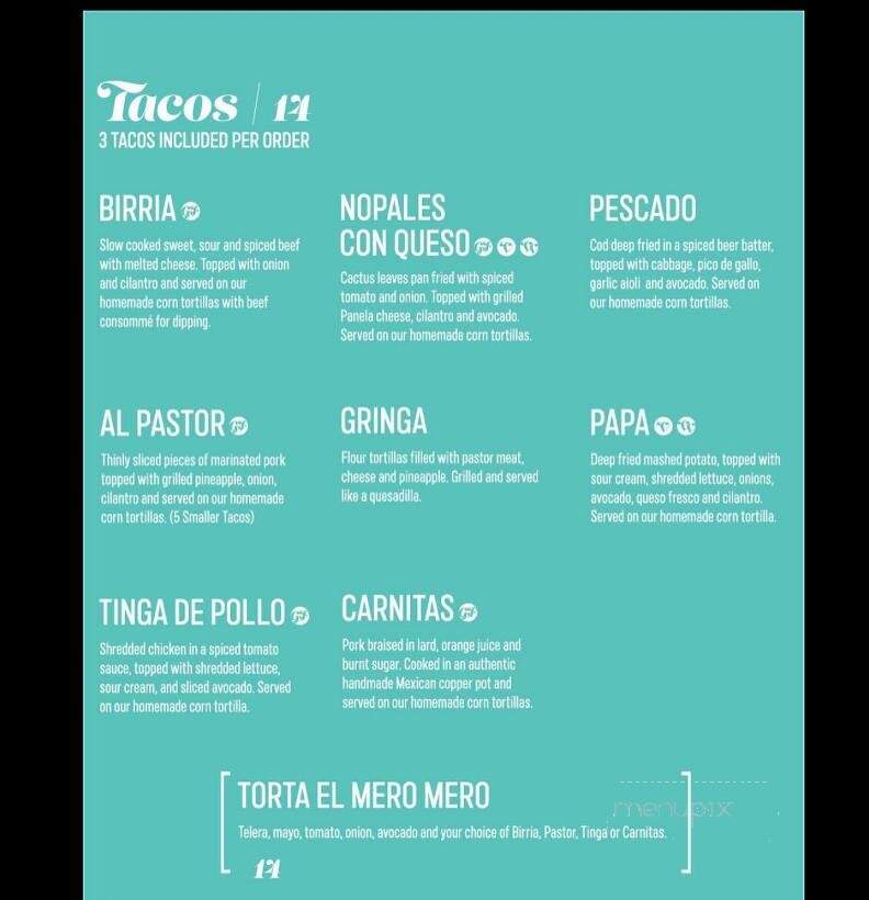 El Mero Mero Taqueria - Edmonton, AB menu_pic
