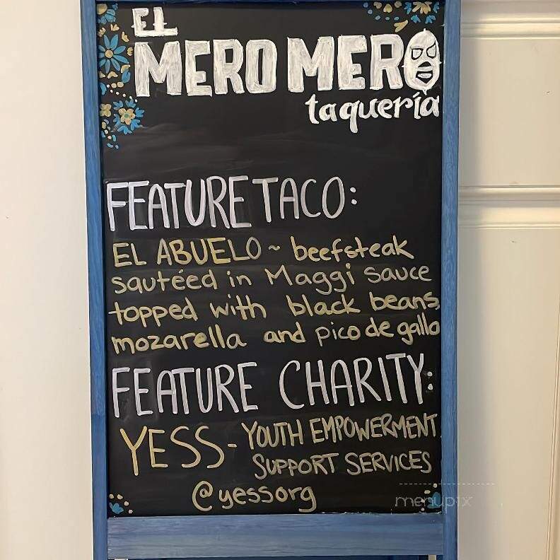El Mero Mero Taqueria - Edmonton, AB menu_pic
