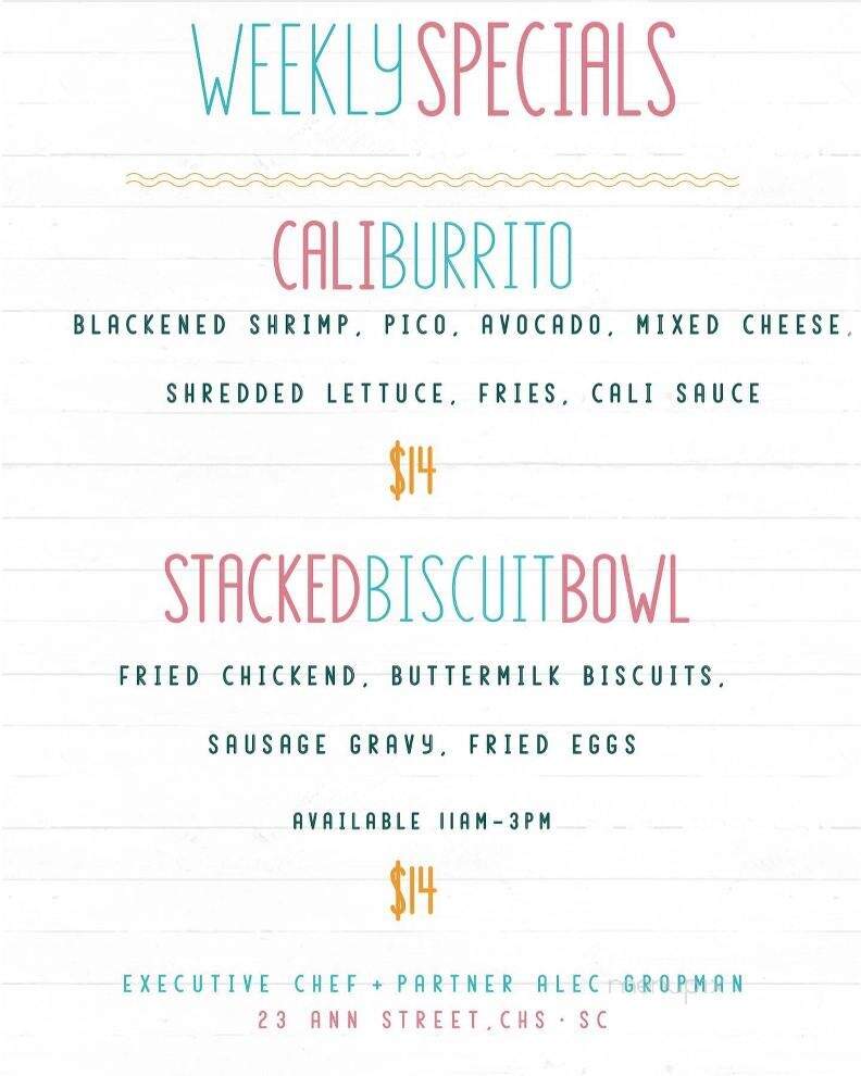 Share House - Charleston, SC menu_pic