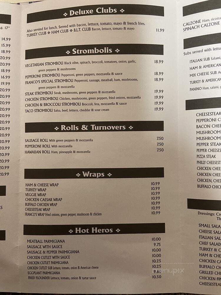 Francos Pizza - Hayes, VA menu_pic