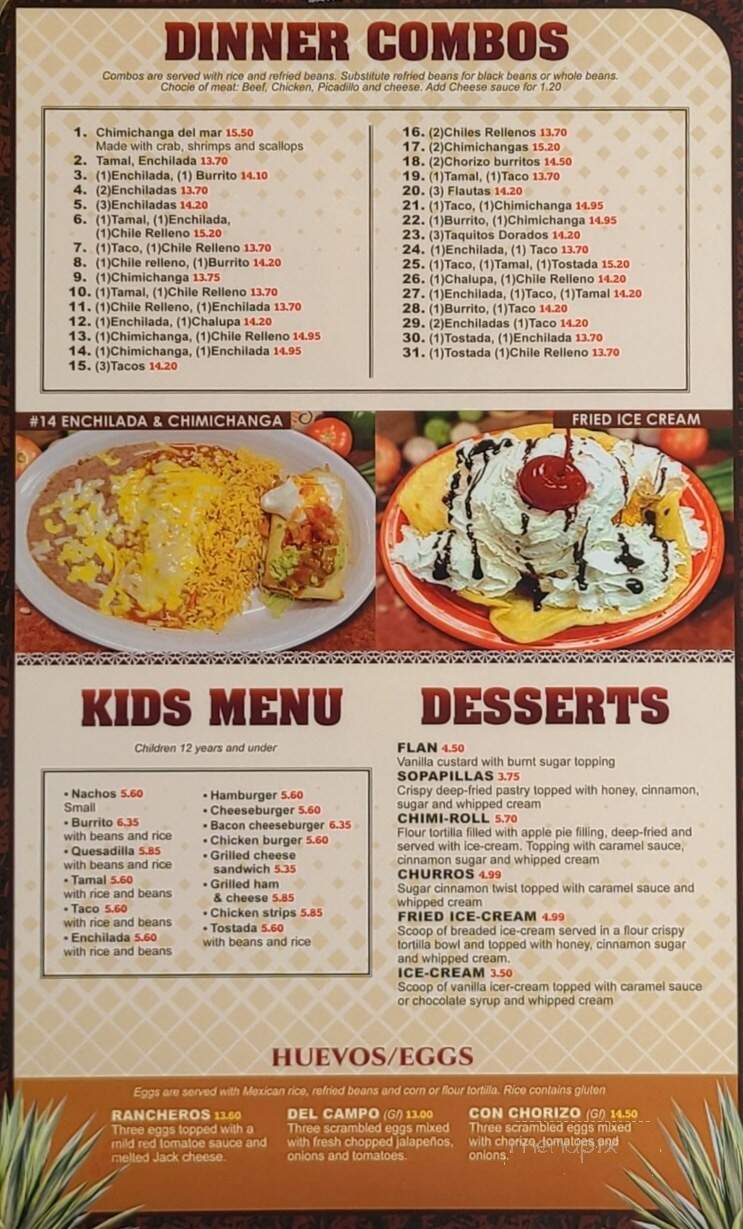El Mezcal - Dell Rapids, SD menu_pic