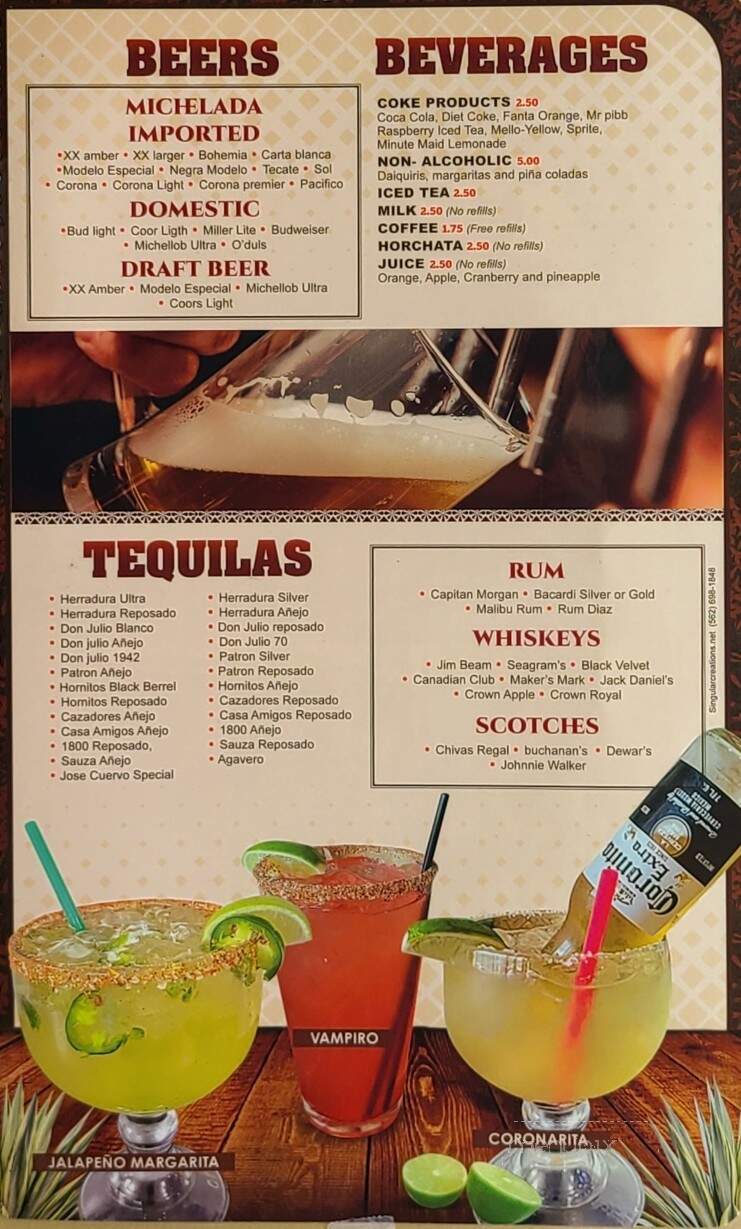 El Mezcal - Dell Rapids, SD menu_pic