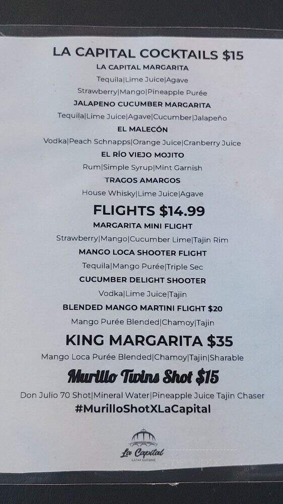 La Capital Latin cuisine - Sacramento, CA menu_pic