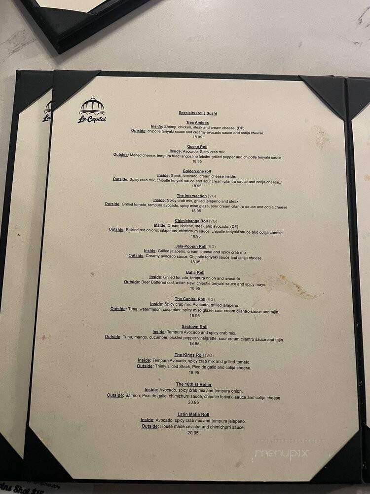 La Capital Latin cuisine - Sacramento, CA menu_pic
