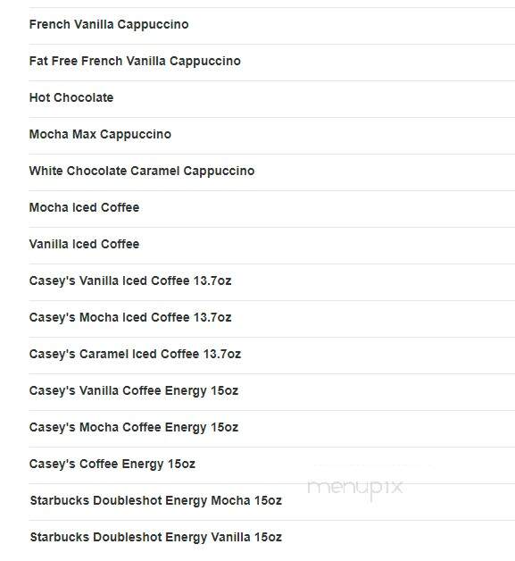 Casey's General Store - Linton, IN menu_pic