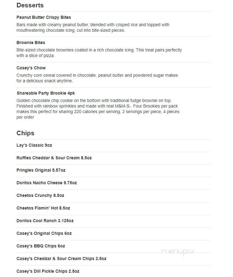 Casey's General Store - Linton, IN menu_pic
