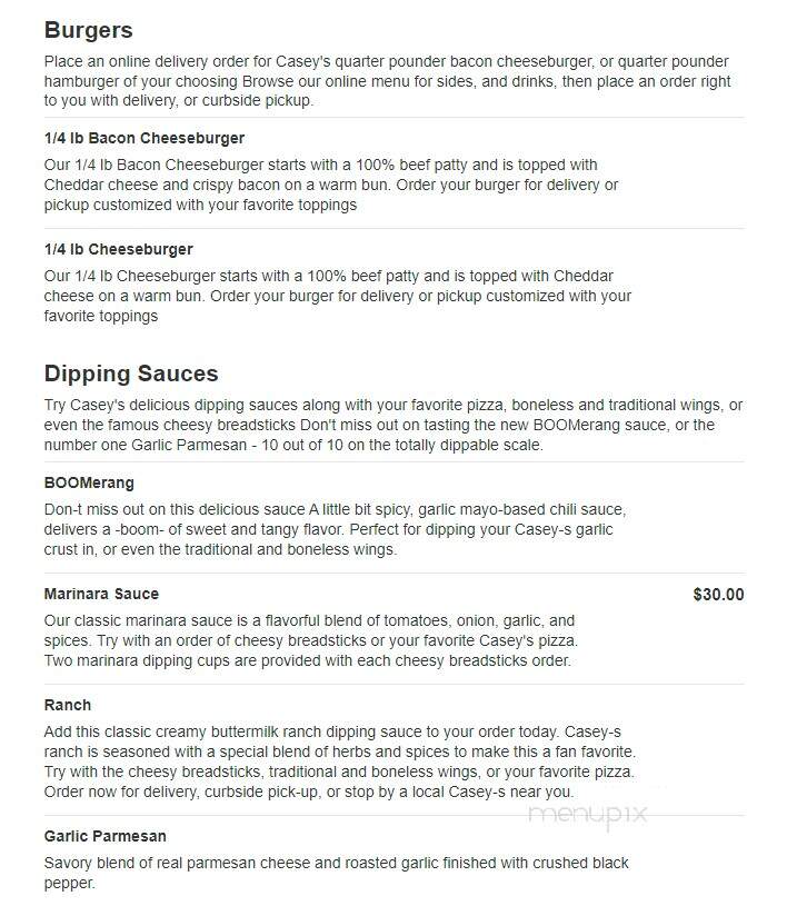 Casey's General Store - Linton, IN menu_pic