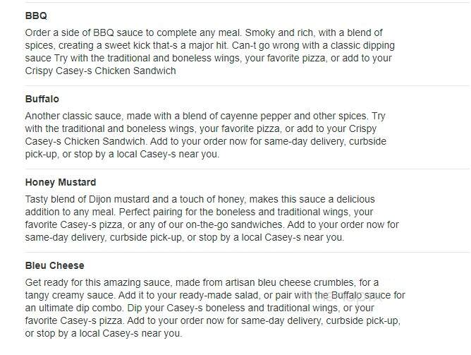 Casey's General Store - Linton, IN menu_pic