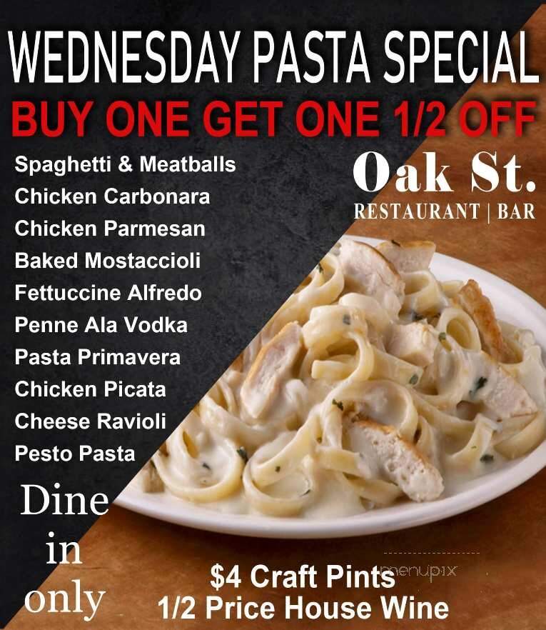 Oak Street Restaurant and Bar - North Aurora, IL menu_pic