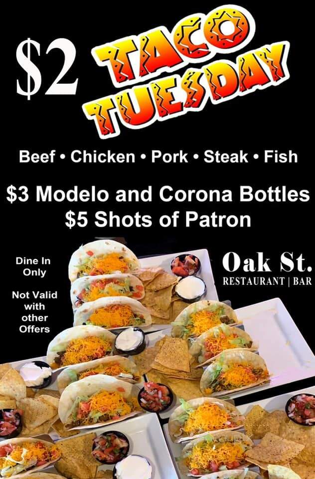 Oak Street Restaurant and Bar - North Aurora, IL menu_pic