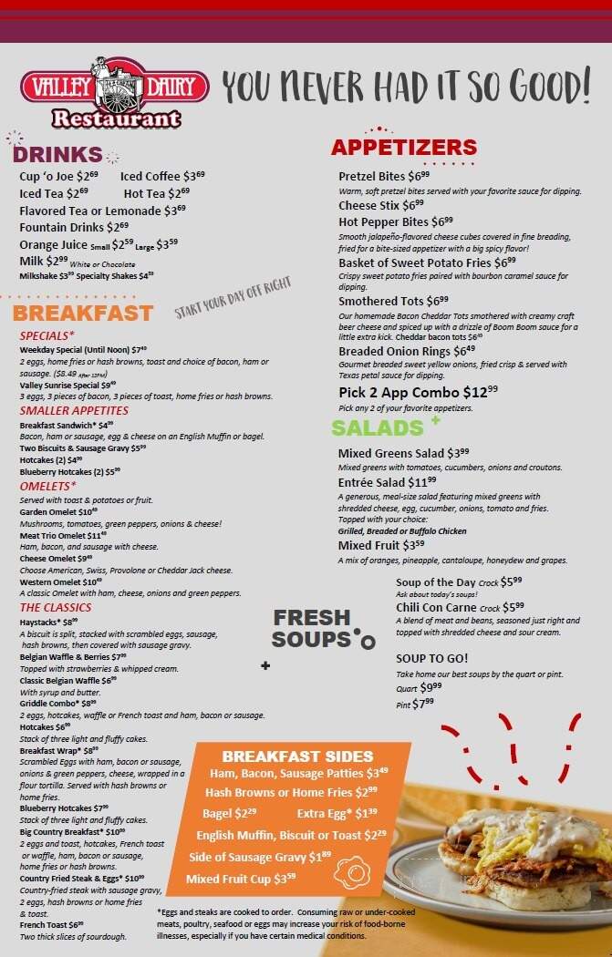 Valley Dairy - Dubois, PA menu_pic