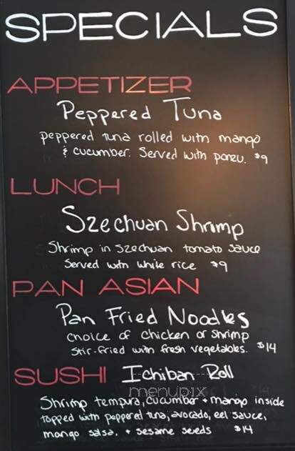 Zing - Sadsburyville, PA menu_pic