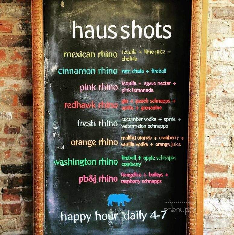 Rhinehaus - Cincinnati, OH menu_pic
