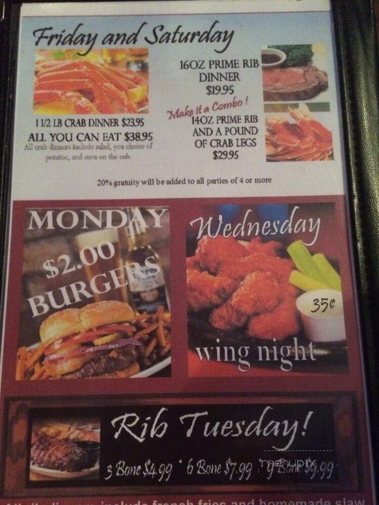 Bumpers Bar & Grill - Willoughby, OH menu_pic