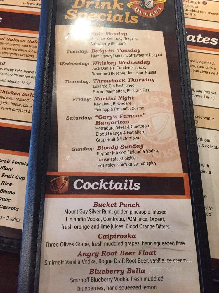 Rusty Bucket Restaurant and Tavern - Bingham Farms, MI menu_pic