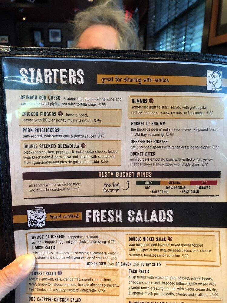 Rusty Bucket Restaurant and Tavern - Bingham Farms, MI menu_pic