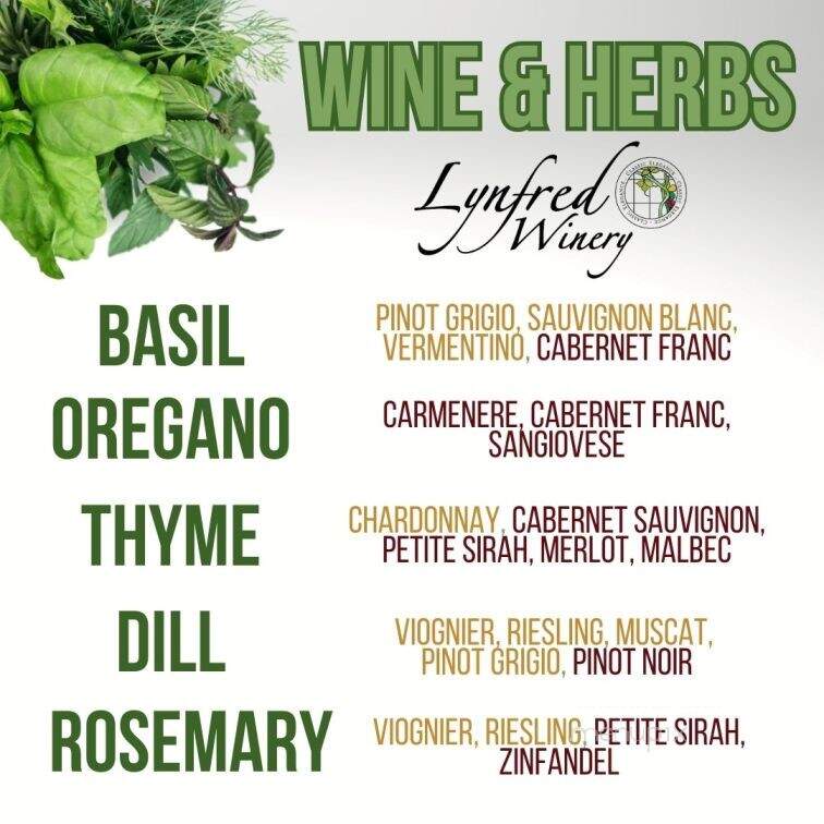 Lynfred Winery - Wheeling, IL menu_pic