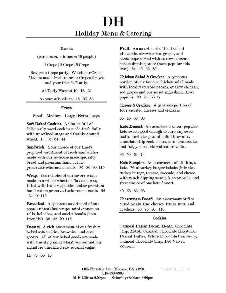 Daily Harvest - Monroe, LA menu_pic