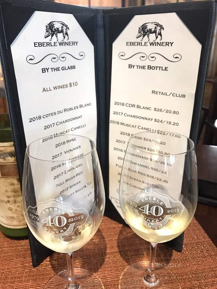 Eberle Winery - Paso Robles, CA menu_pic