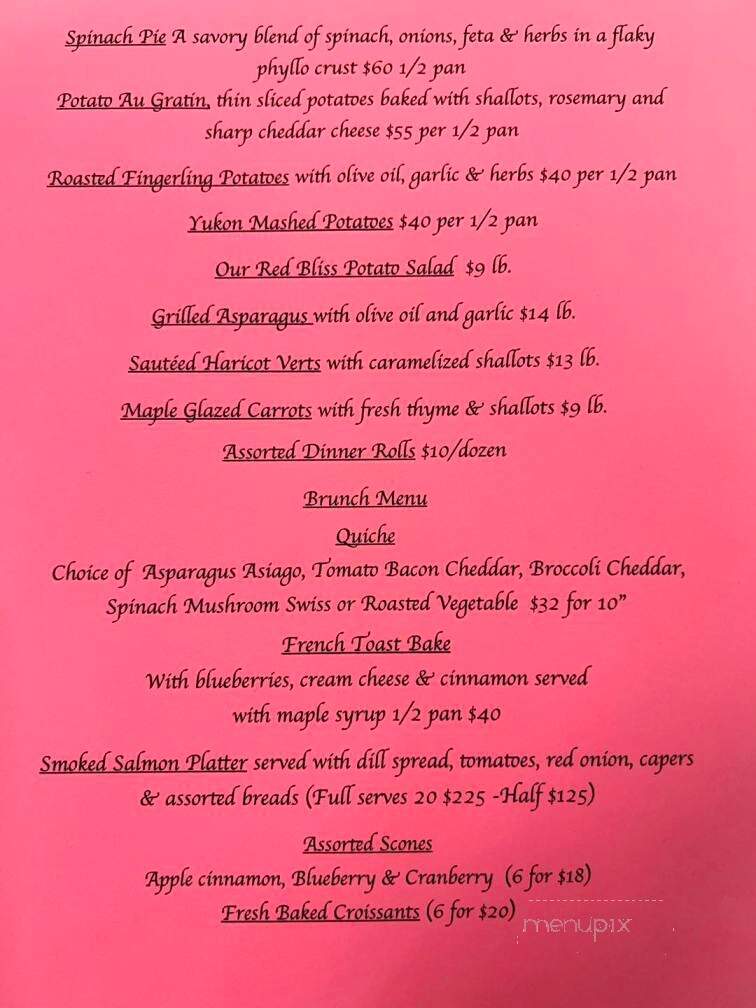Chive & Thyme Cafe - Flemington, NJ menu_pic