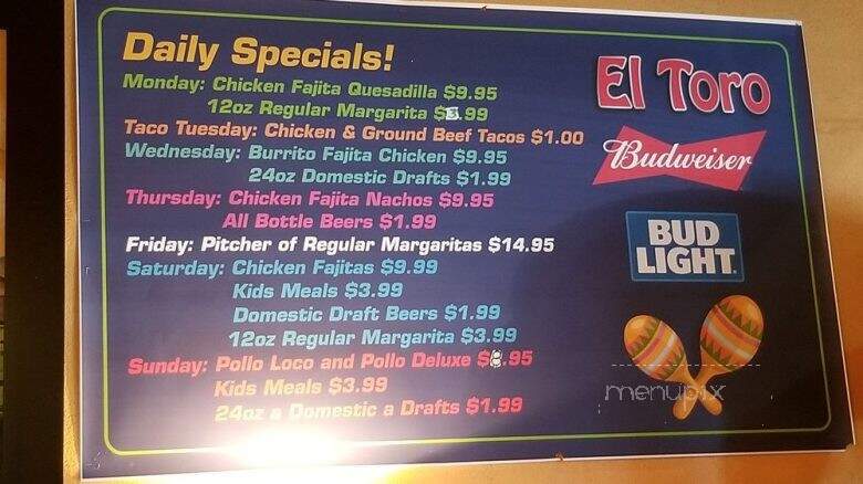 El Toro - Springfield, OH menu_pic