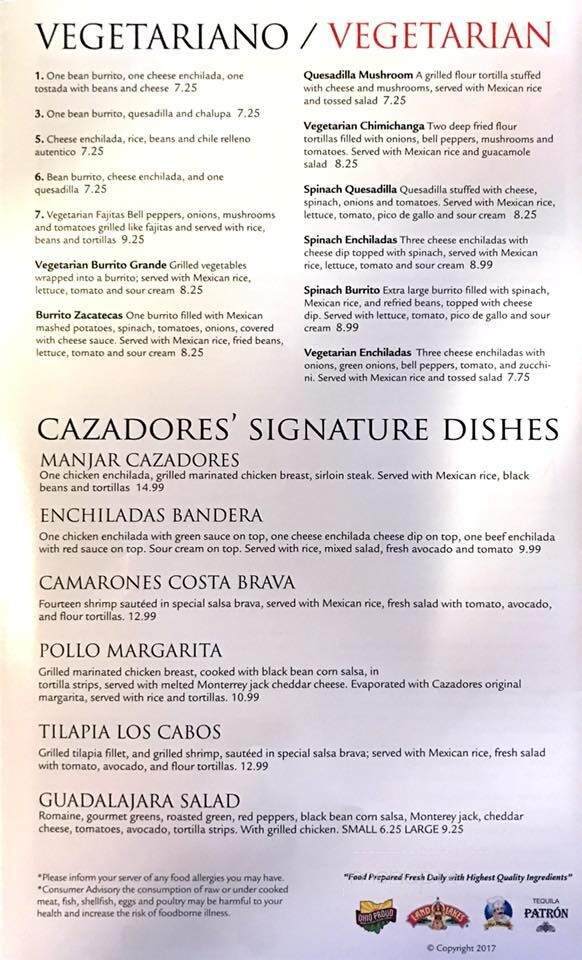 Cazadores Mexican Restaurant - Sidney, OH