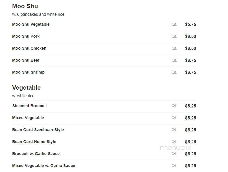 Hong Kong King Buffet - Geneva, OH menu_pic