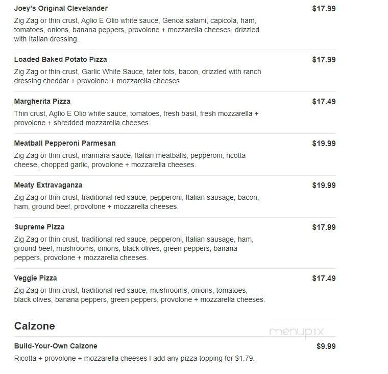 Zeppe's Pizzeria - Painesville, OH menu_pic