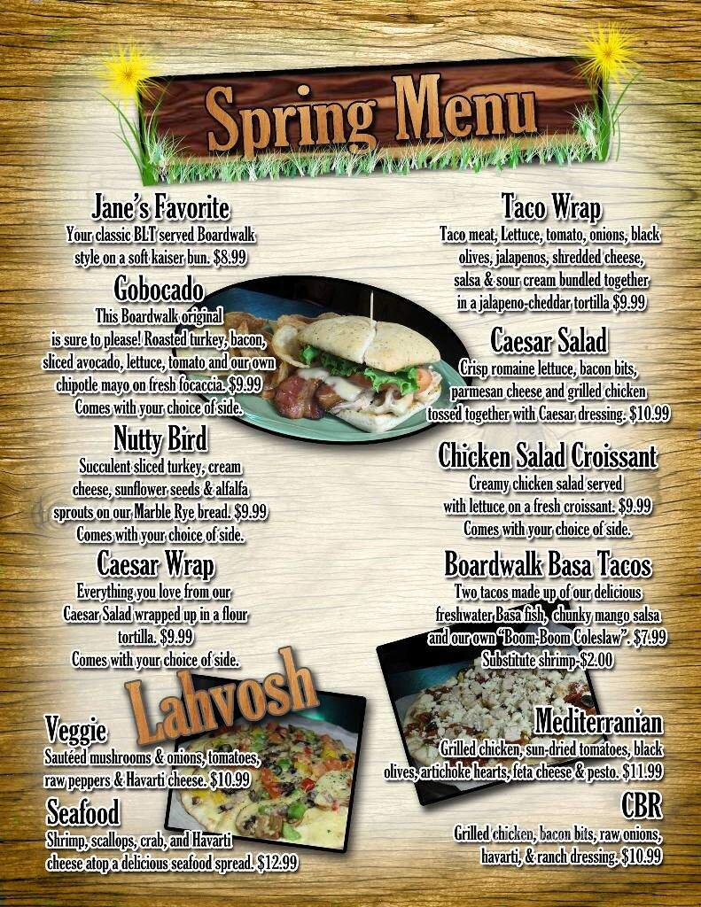 Boardwalk Bar Grill - East Grand Forks, MN menu_pic