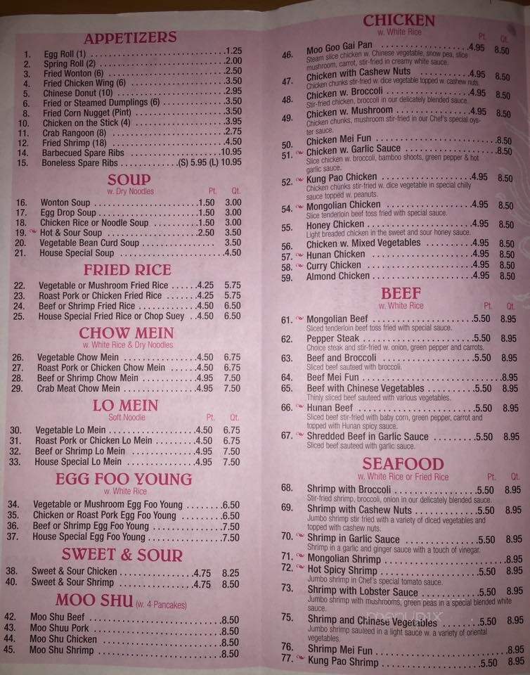 New China Buffet - Carmi, IL menu_pic